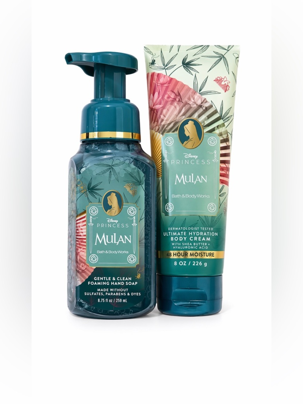 Bath & Body Works Disney Princess Mulan Body Cream & Foaming Hand Soap Set